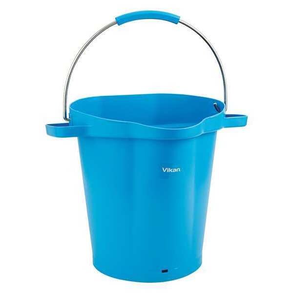 5 gal. Round Hygienic Bucket, 15 in H, 14 1/8 in Dia, Blue, polypropylene