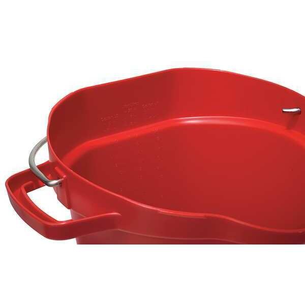 5 gal. Round Hygienic Bucket, 15 in H, 14 1/8 in Dia, Red, polypropylene