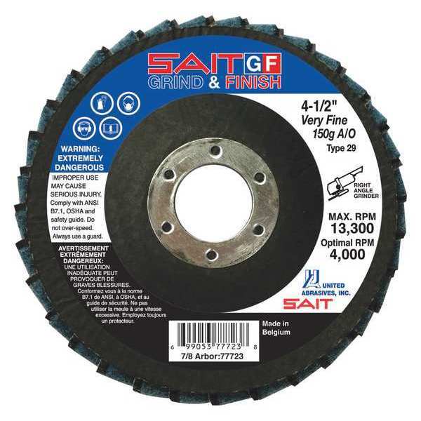 SAIT 77725 SAIT GF Grind & Finish Flap Discs, 5