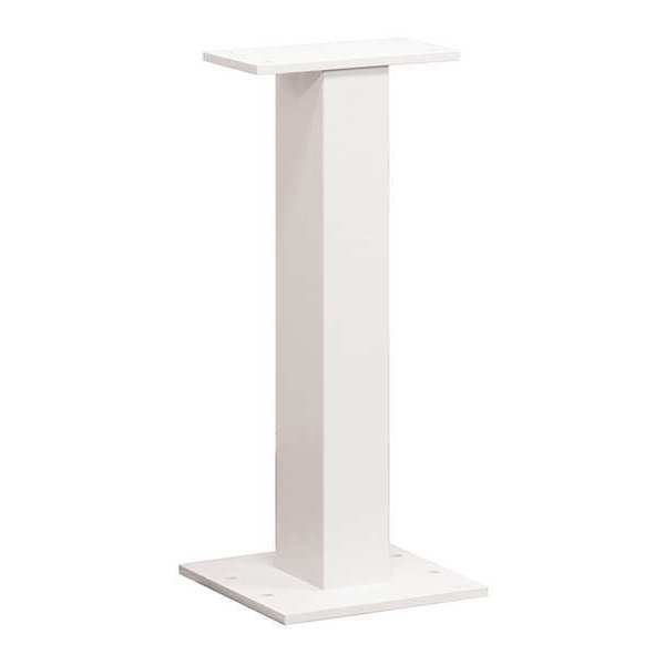 Standard Pedestal, White, Powder Coated, Bolt, 1, 2