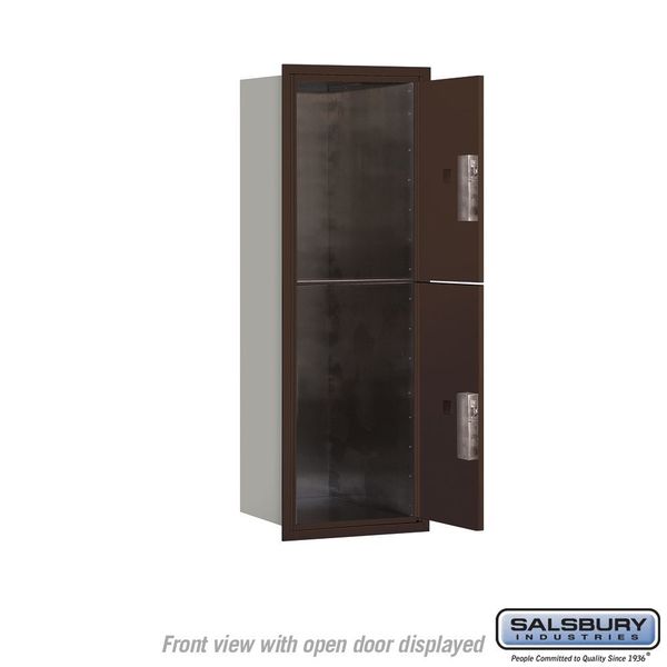 Mailbox, Bronze, Powder Coated, 0 Doors, Recessed, 4C, USPS