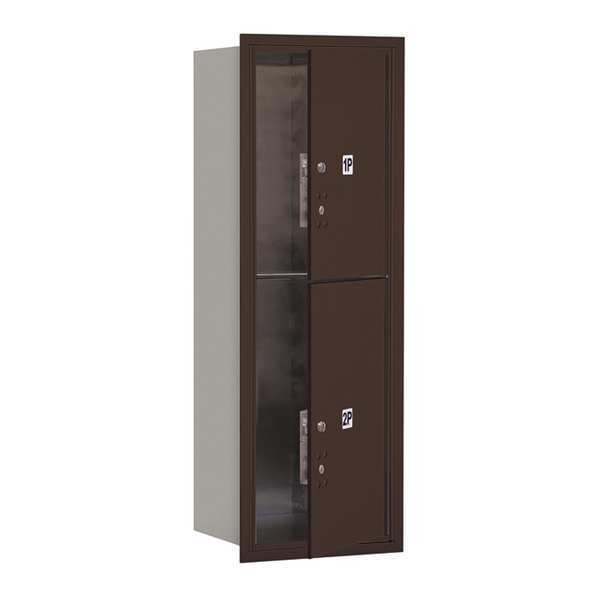 Mailbox, Bronze, Powder Coated, 0 Doors, Recessed, 4C, USPS