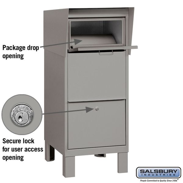 Courier Box, Primer, Powder Coated, 1 Doors, Free Standing, Private