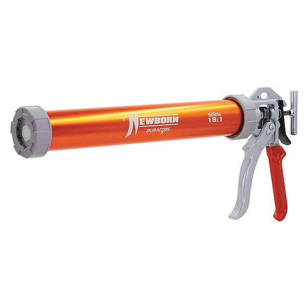 Caulk Gun, Orange, Aluminum, 24 oz