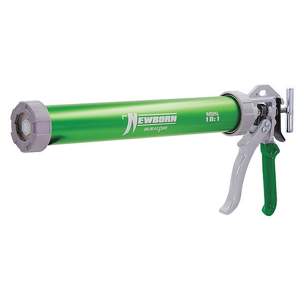 Caulk Gun, Green, Aluminum, 24 oz