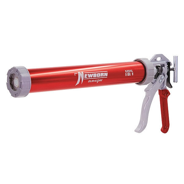 Caulk Gun, Red, Aluminum, 24 oz