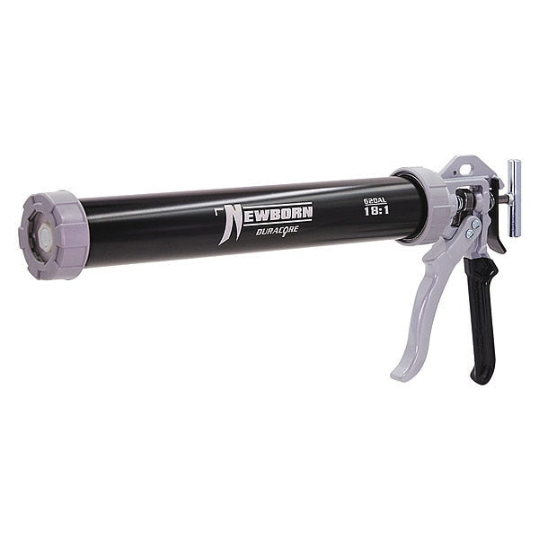Caulk Gun, Black, Aluminum, 24 oz