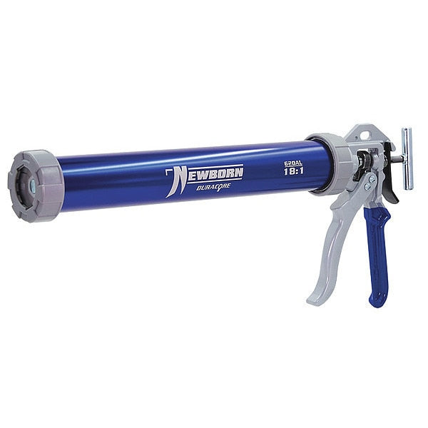 Caulk Gun, Blue, Aluminum, 24 oz