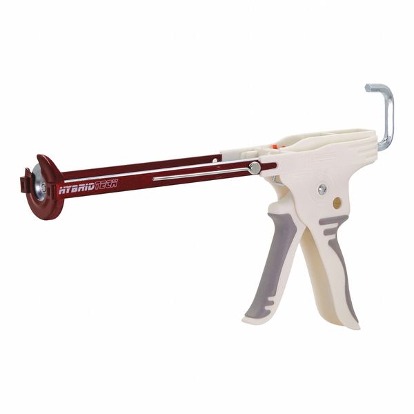 Dripless Caulk Gun, Red, Steel, 10 oz