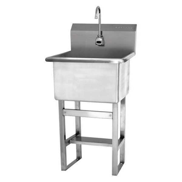 27 1/2 in W x 27 in L x 45 1/5 in H, Floor Mount, Utility Sink
