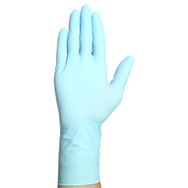Disposable Gloves, Nitrile, Powder Free, Blue, XL, 50 PK