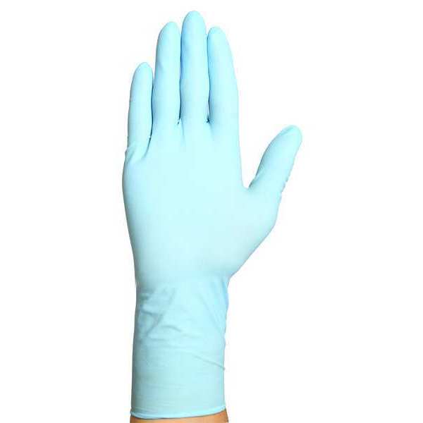 Disposable Gloves, Nitrile, Powder Free, Blue, M, 50 PK