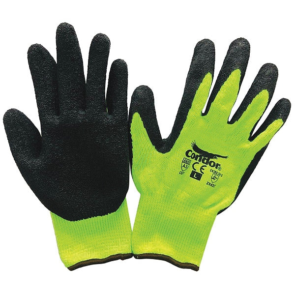 Cut Resistant Coated Gloves, A3 Cut Level, Natural Rubber Latex, M, 1 PR