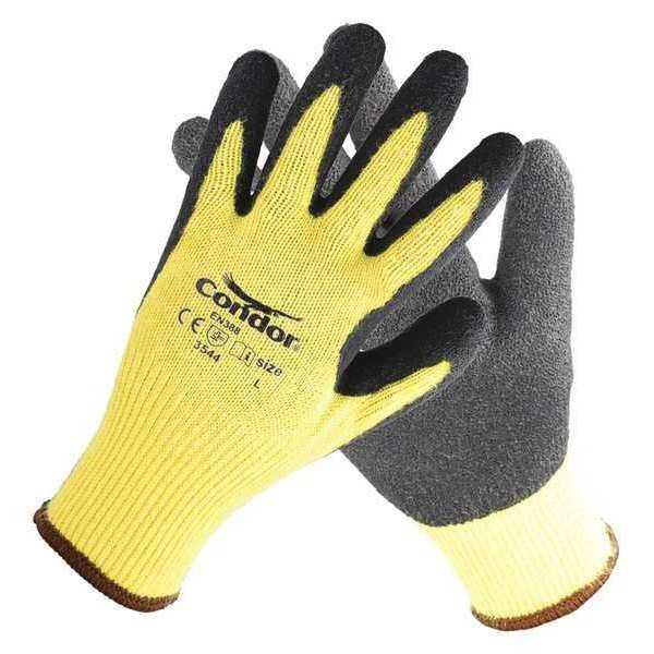 Cut Resistant Coated Gloves, A5 Cut Level, Natural Rubber Latex, L, 1 PR