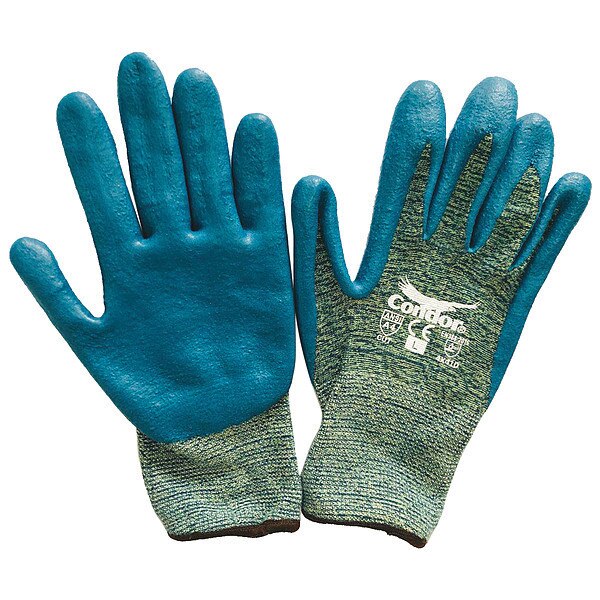 Cut Resistant Coated Gloves, A4 Cut Level, Nitrile, L, 1 PR