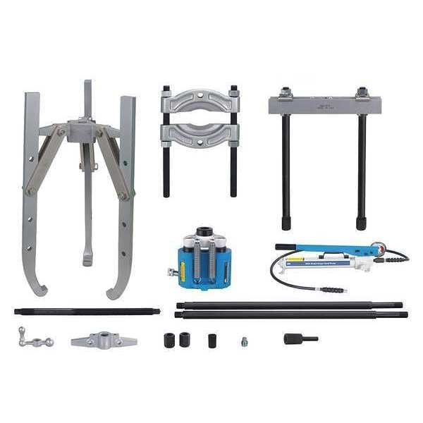 Puller Set, 19 Pieces, Hydraulic, 3 Jaws