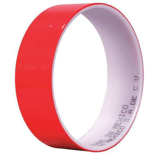 Film Tape, Red, 1 in. W, Acrylic, 72 yd.