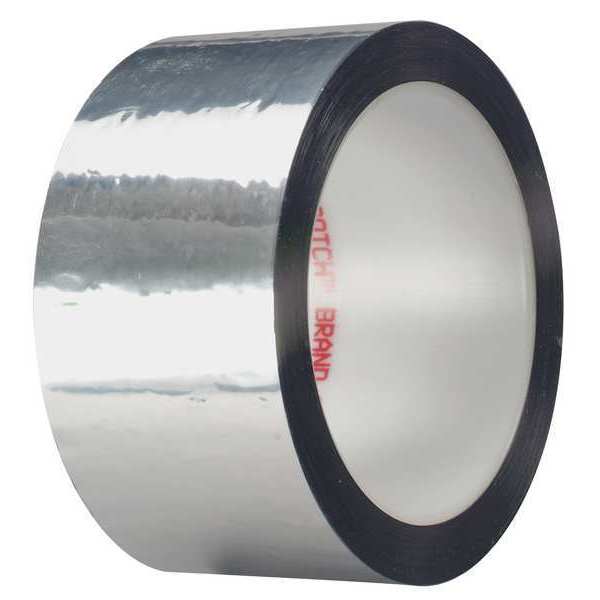 Film Tape, Silver, 2 in. W, Acrylic, 72 yd.