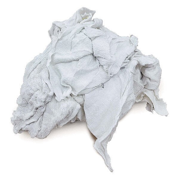 Terry Cloth Cotton Cloth Rag 15 lb. Varies Sizes, White