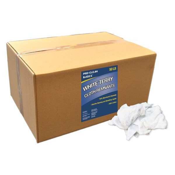 Terry Cloth Cotton Cloth Rag 50 lb. Varies Sizes, White