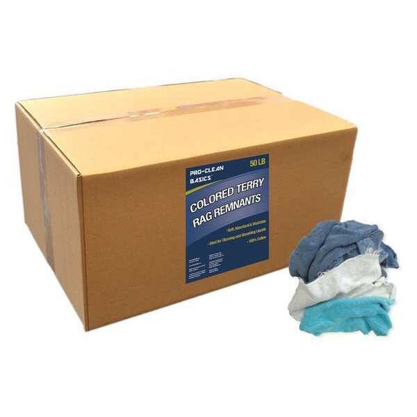 Terry Cloth Cotton Cloth Rag 50 lb. Varies Sizes, Assorted