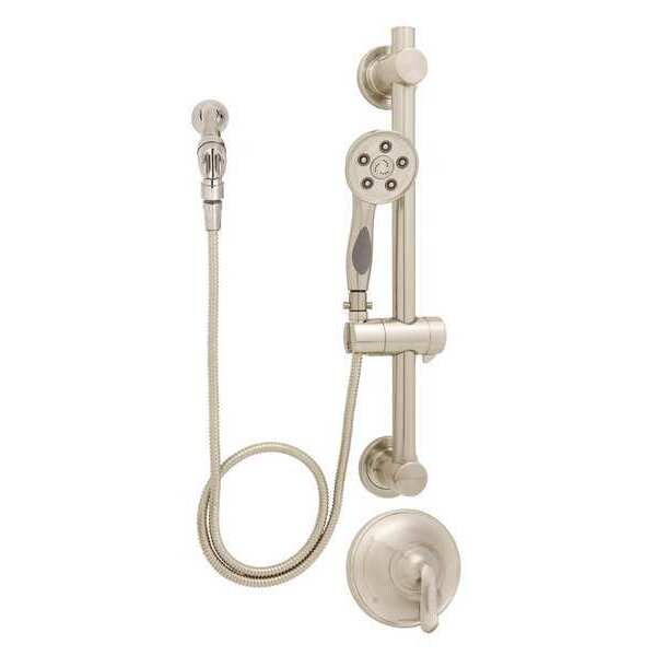 wall, Shower System Combination, Brushed Nickel, Wall