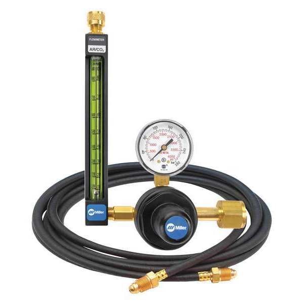 Flowmeter Regulator, Single Stage, CGA-580, 0 to 80 psi, Use With: Argon, Carbon Dioxide, Helium