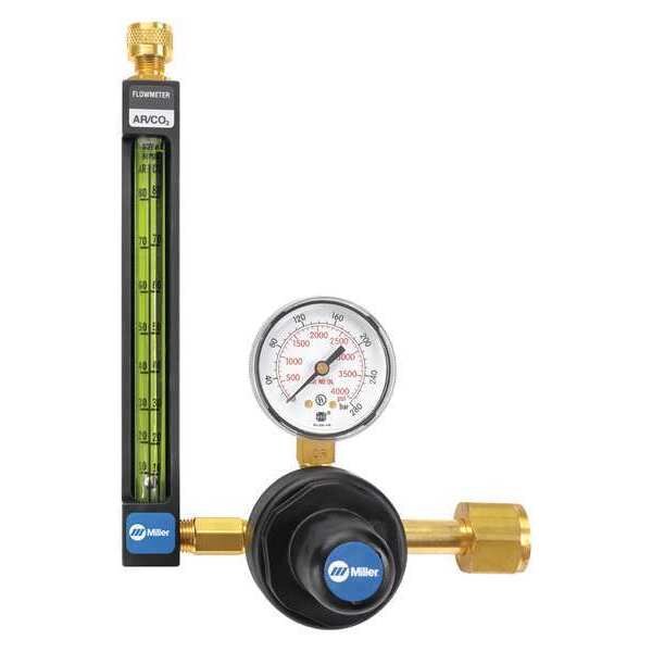 Flowmeter Regulator, Single Stage, CGA-580, 0 to 80 psi, Use With: Argon, Carbon Dioxide, Helium