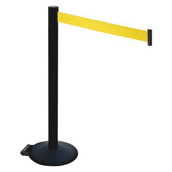 Barrier Post, PVC Post, Ylw Belt, w/Wheels