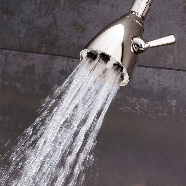Polished Nickel Shower Head 3-Spray