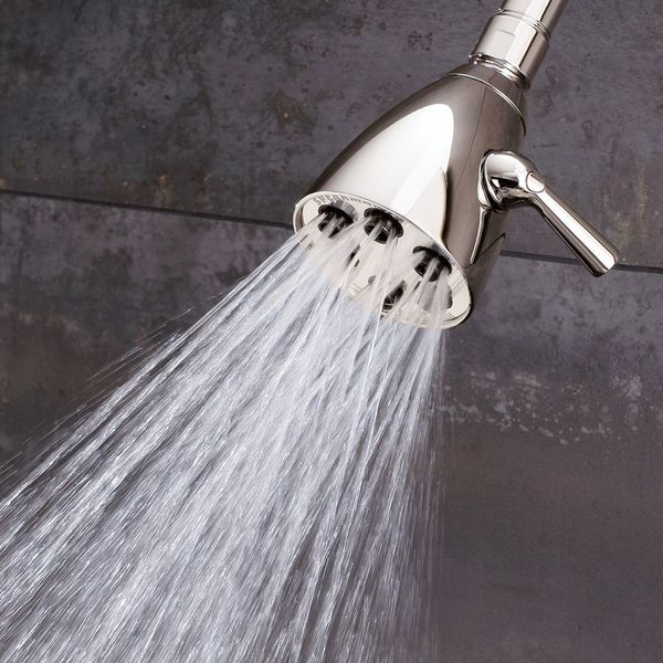 Polished Nickel Shower Head 3-Spray