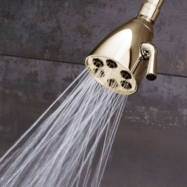 Polished Brass Shower Head 3-Spray