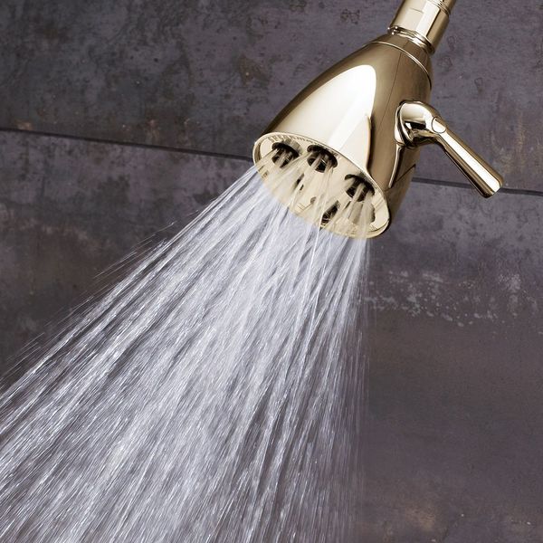 Polished Brass Shower Head 3-Spray