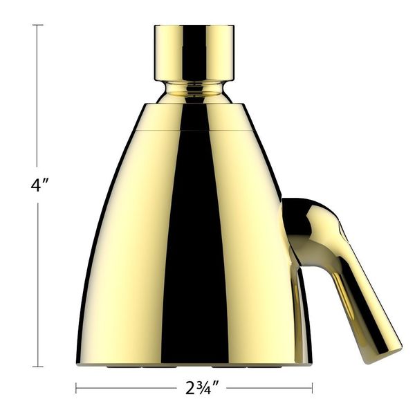 Polished Brass Shower Head 3-Spray