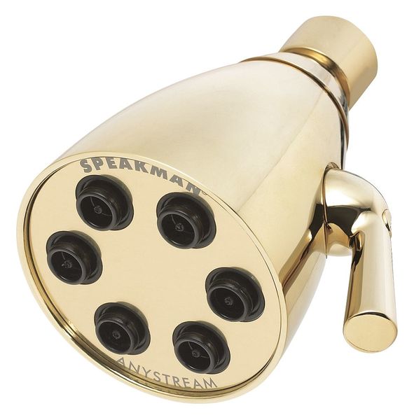 Polished Brass Shower Head 3-Spray