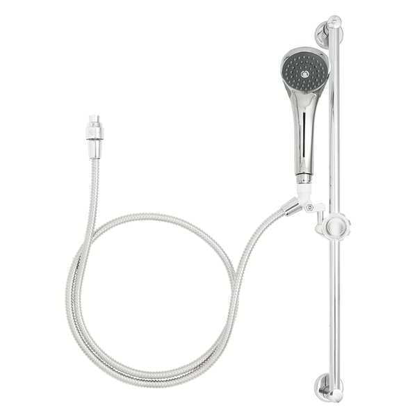 wall, Commercial Shower Combination, Polished Chrome, Wall
