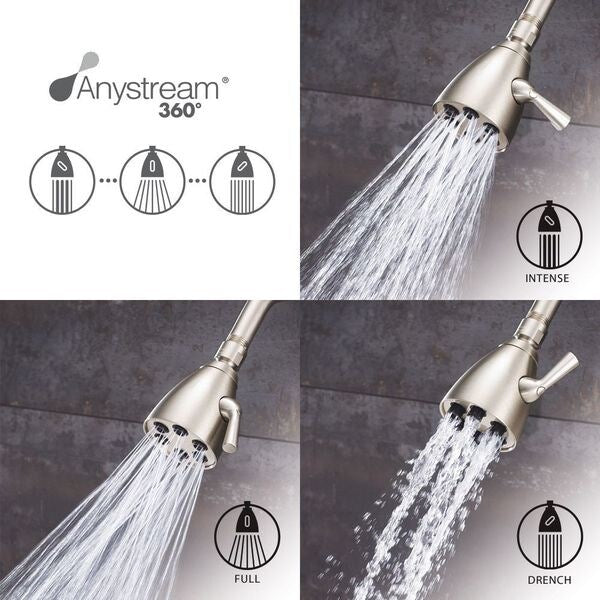 Solid Brass Shower Head 2.5 GPM, Brushed Nickel