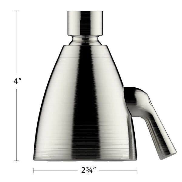 Solid Brass Shower Head 2.5 GPM, Brushed Nickel