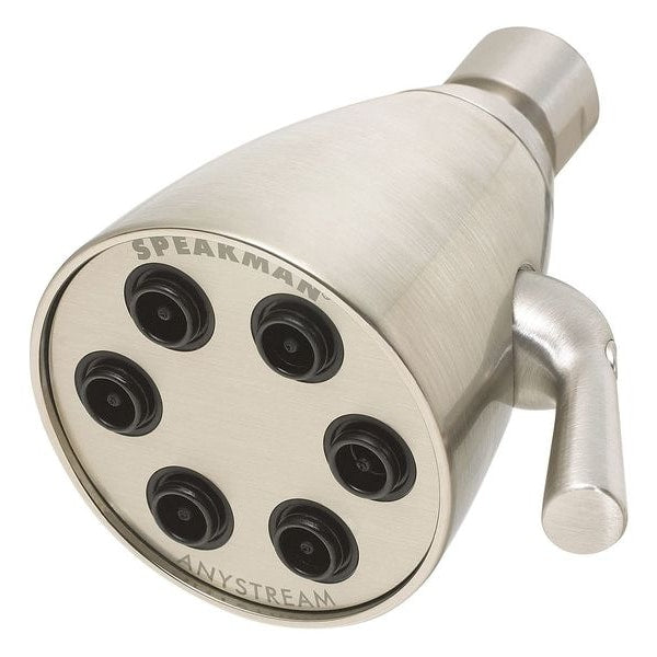 Solid Brass Shower Head 2.5 GPM, Brushed Nickel