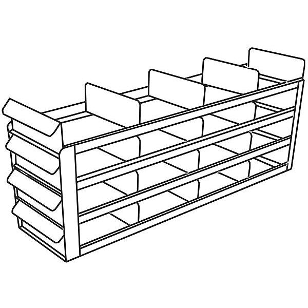 Freezer Rack, for 3in Box, SS, Holds 12
