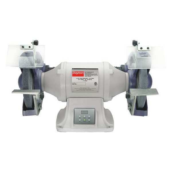 Bench Grinder, 10 in Max. Wheel Dia, 36/120 Grinding Wheel Grit