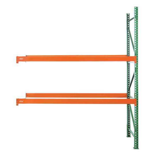 Pallet Rack Add-On Unit, Teardrop, Roll Formed Style, 192 in H, 111 in W, 42 in D