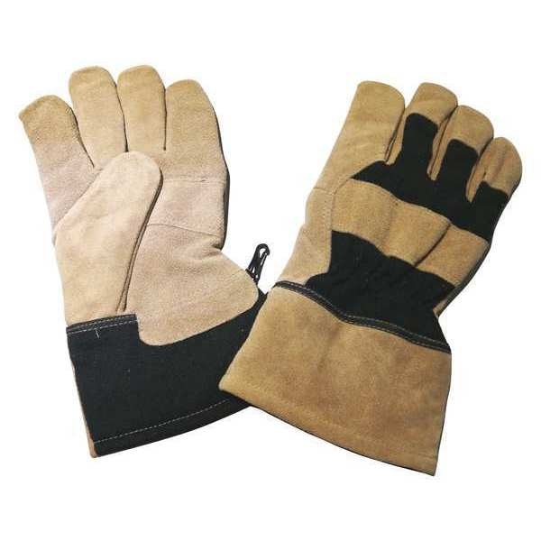 Gloves, Black/Barley, XL, Safety, Fleece, PR