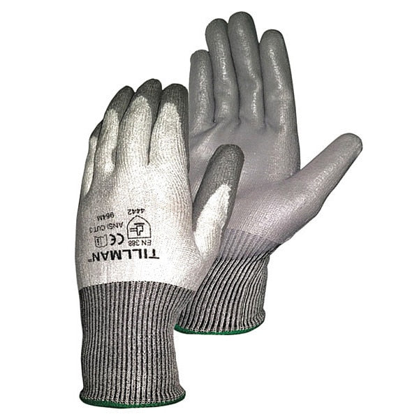 Cut Resistant Coated Gloves, A3 Cut Level, Polyurethane, L, 1 PR
