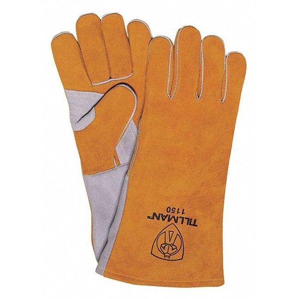 Stick Welding Gloves, Cowhide Palm, L, PR
