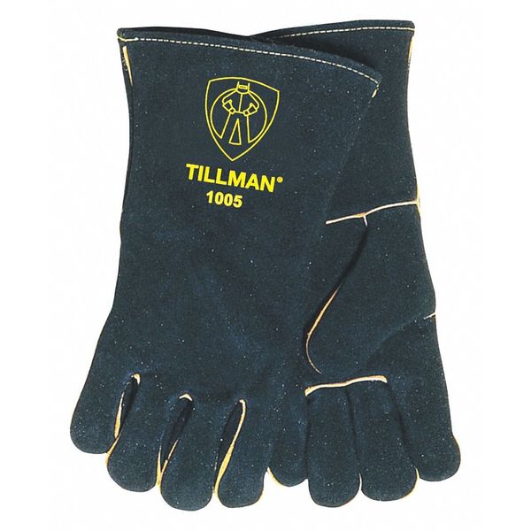 Stick Welding Gloves, Cowhide Palm, L, PR
