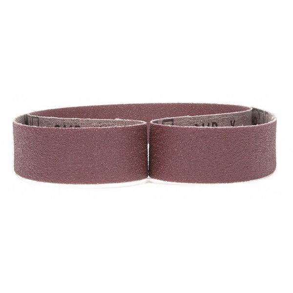 Sanding Belt, Coated, 1 in W, 42 in L, 80 Grit, Medium, Aluminum Oxide, 341D, Brown