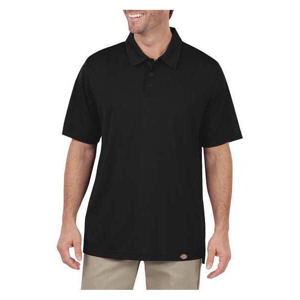 Short Sleeve Polo, Black, S