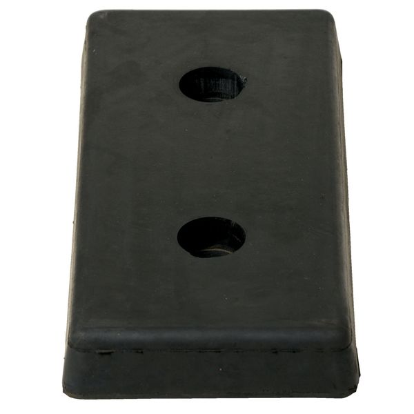 Dock Bumper, 8 in. D, Rubber, Rectangular