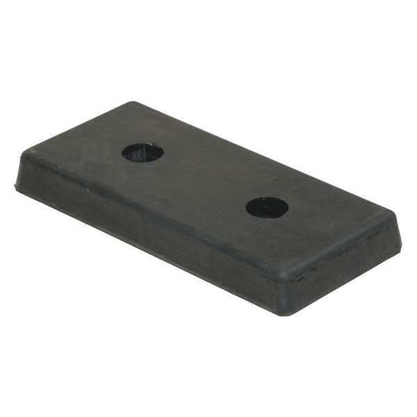 Dock Bumper, 8 in. D, Rubber, Rectangular